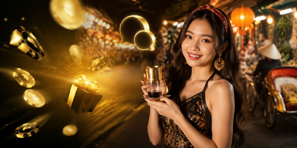 Người dùng Hà Nội xem ưu đãi cá cược trong quán cà phê trên điện thoại